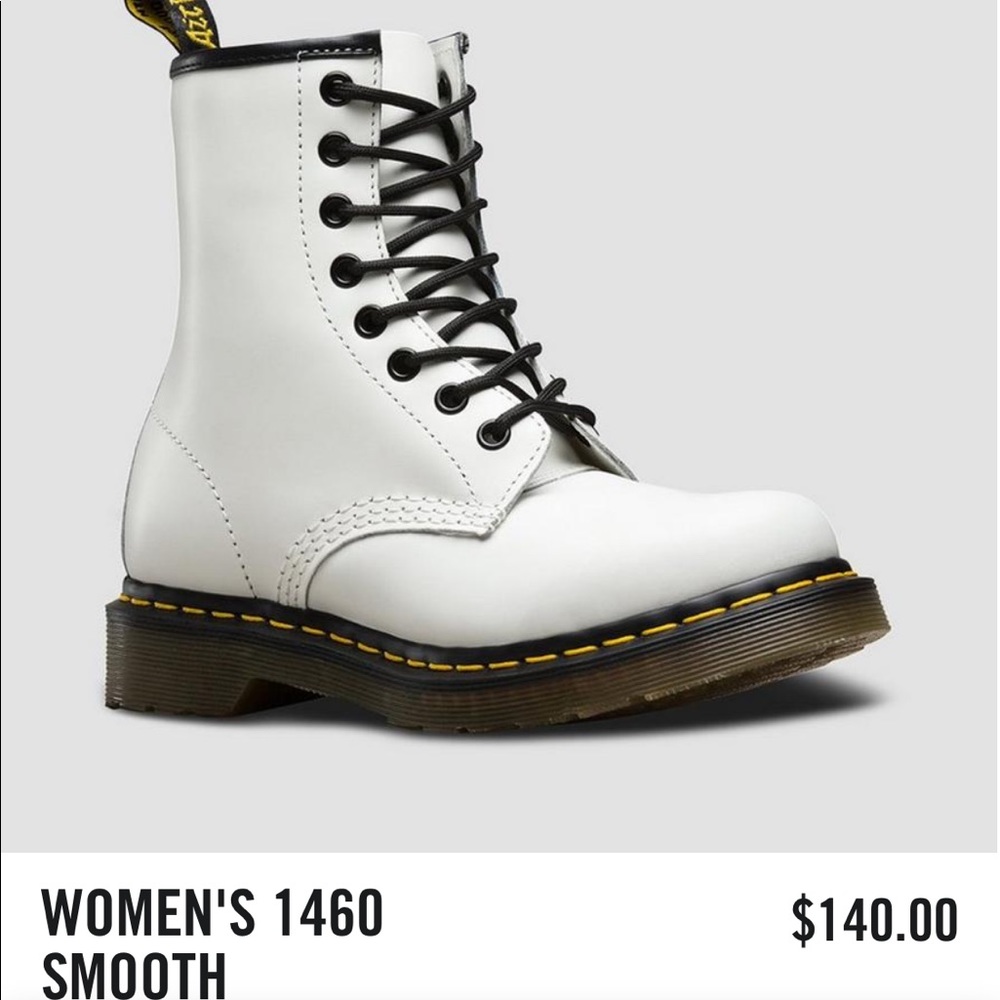 Dr Martens 1460 Smooth White Boots